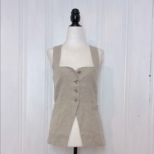 NWOT FAITHFULL THE BRAND Flax Linen Bustier Vest – Elegant & Timeless